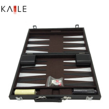 14 Inch Backgammon Games Set with Leather Box